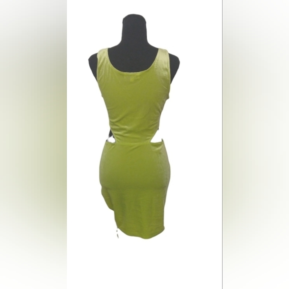 Tic Toc Jules Lime Cut Out Bodycon Mini Dress Green Womens Size Large - Picture 6 of 9